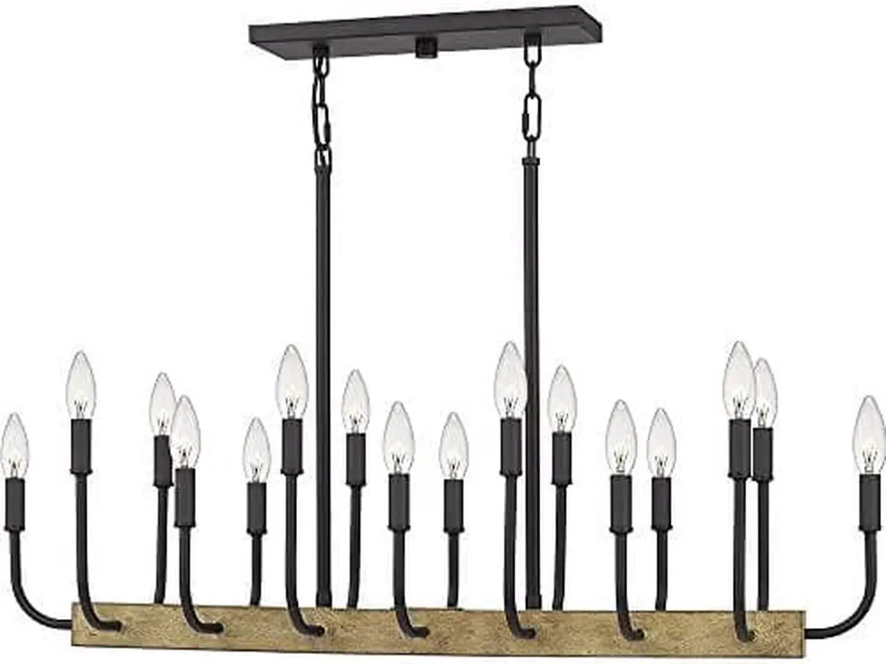 Main image of Quoizel COD139MBK Coda Farmhouse Island Chandelier, 16-Light 640 Watts, Matte Black