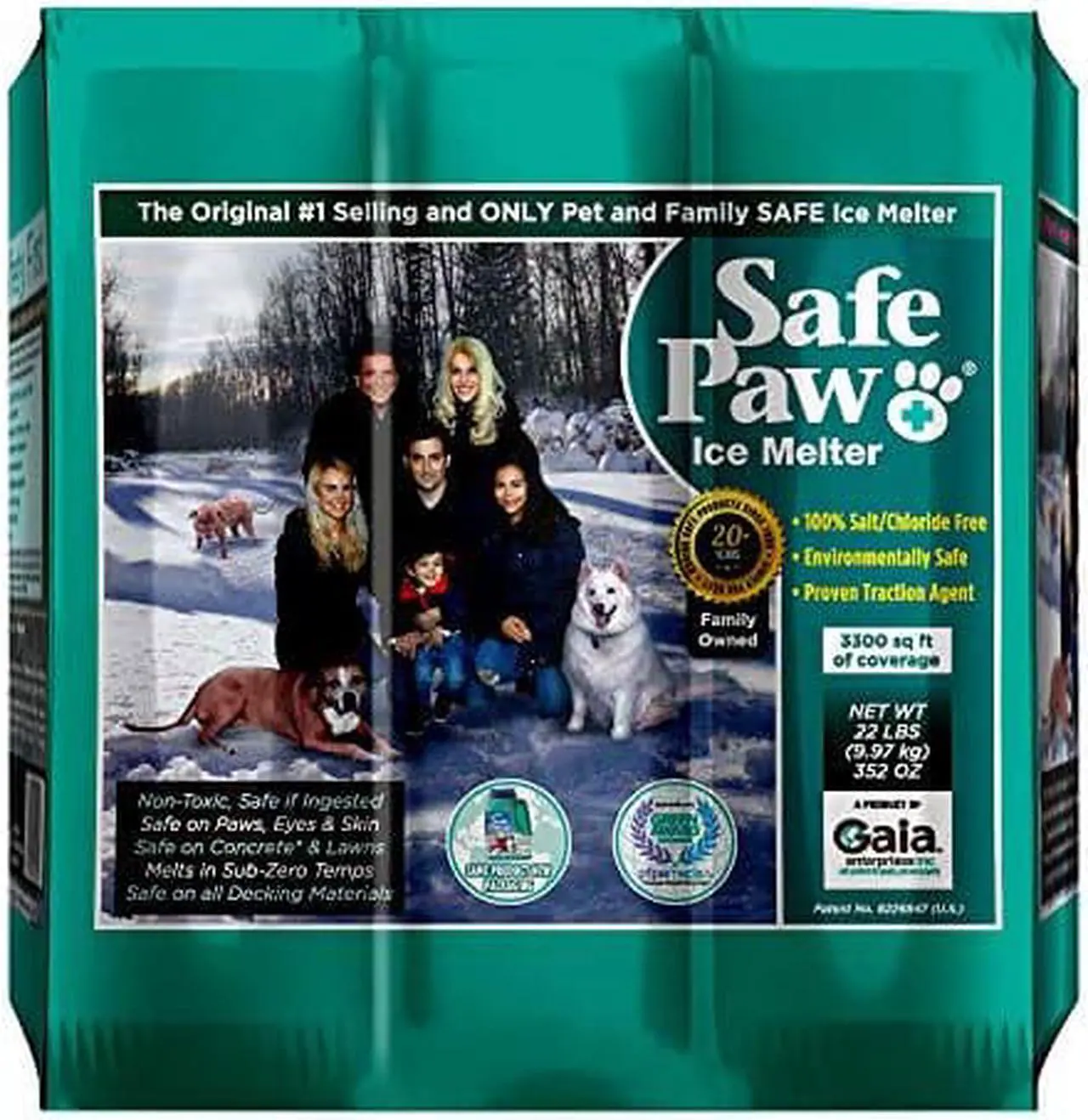 Alt view image 8 of 8 - Safe Paw Pet Friendly Concrete Safe Salt Free Ice Melt Pellets, 22 Lb Flexicube
