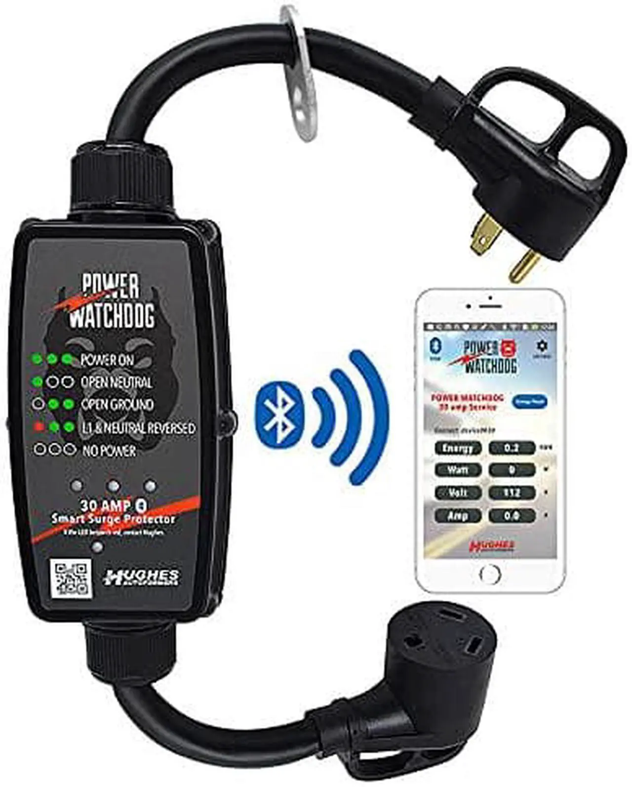 Alt view image 6 of 7 - hughes autoformer pwd30 power watch dog 30 amp surge protector
