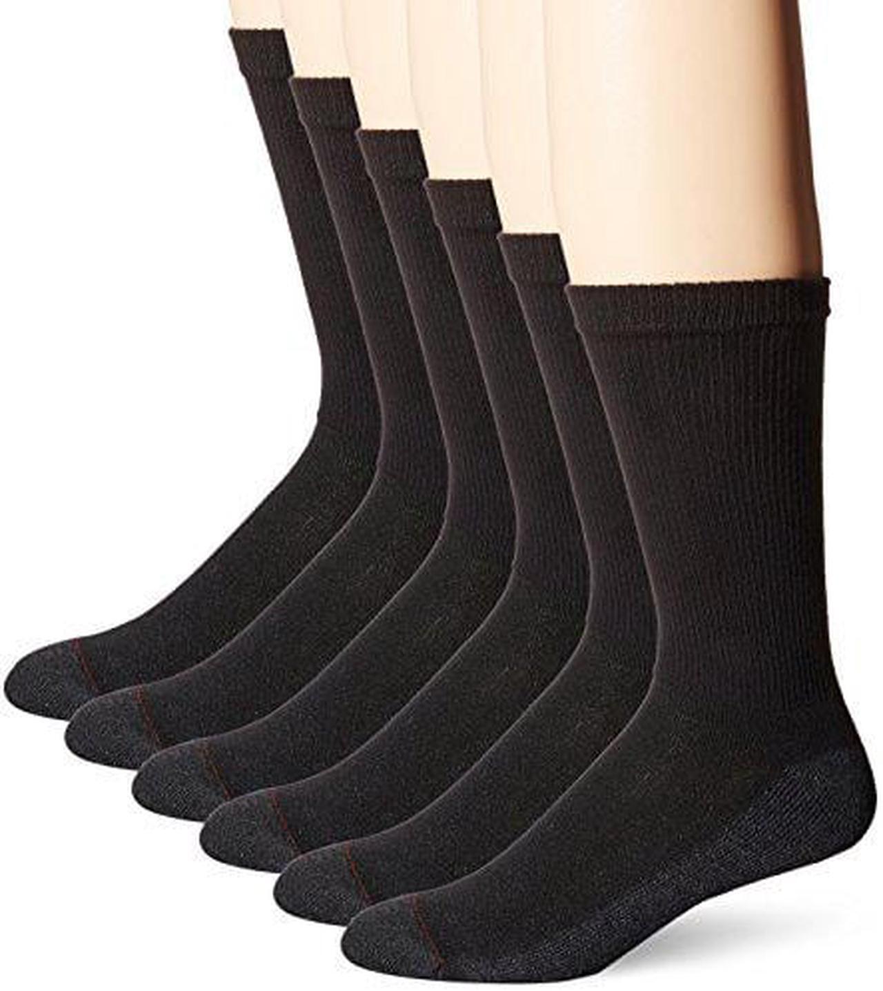 Main image of Hanes Mens FreshIQ Big-Tall ComfortBlend Crew Socks, Black, Sock Size: 12-14 / Shoe Size: 13-15"(Pack of 6)