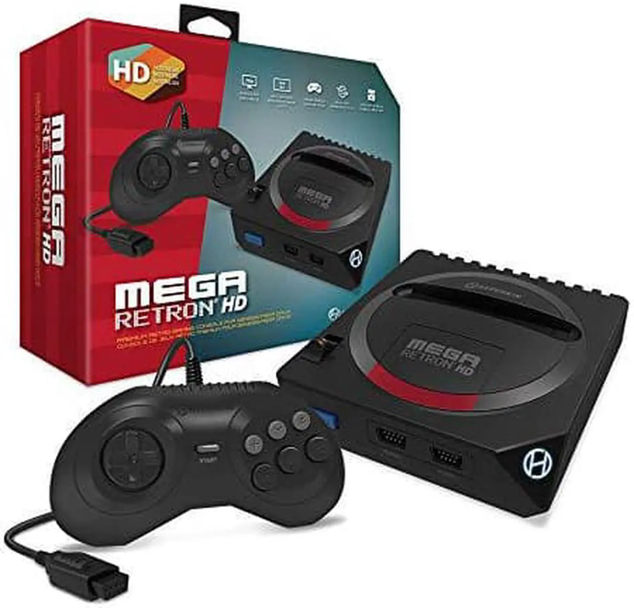 Alt view image 7 of 9 - Hyperkin Megaretron HD Gaming Console For Genesis/Mega Drive Black