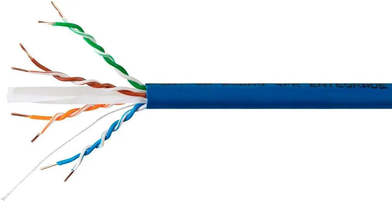 Alt view image 3 of 8 - Monoprice Cat6A Plus Bulk Ethernet Network Cable - 1000 feet - Blue, Bare Copper, 650MHz, UTP, Solid, Riser-Rated (CMR), 23AWG, 10G - Entegrade Series
