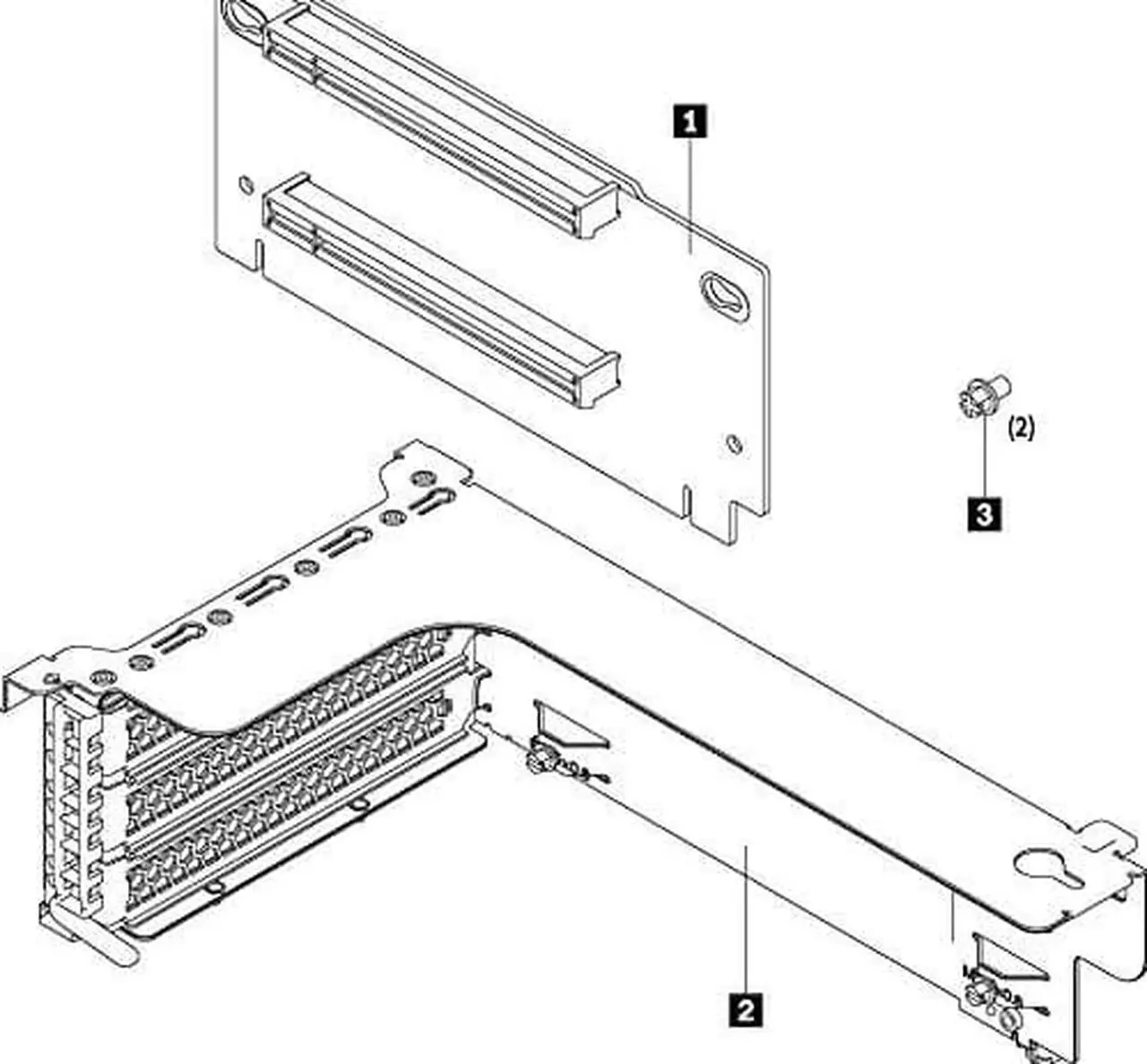 Alt view image 6 of 8 - Lenovo ThinkSystem SR550/SR590SR650 x16/x8 PCIe FH Riser 1 Kit