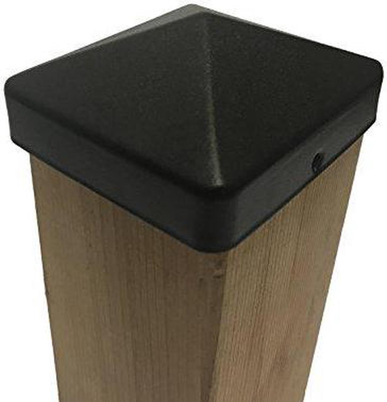 Alt view image 12 of 12 - Nuvo Iron US Eazy Cap for 3.5" x 3.5" Posts (Pressure Fit) - Black - US-PCP11BLK