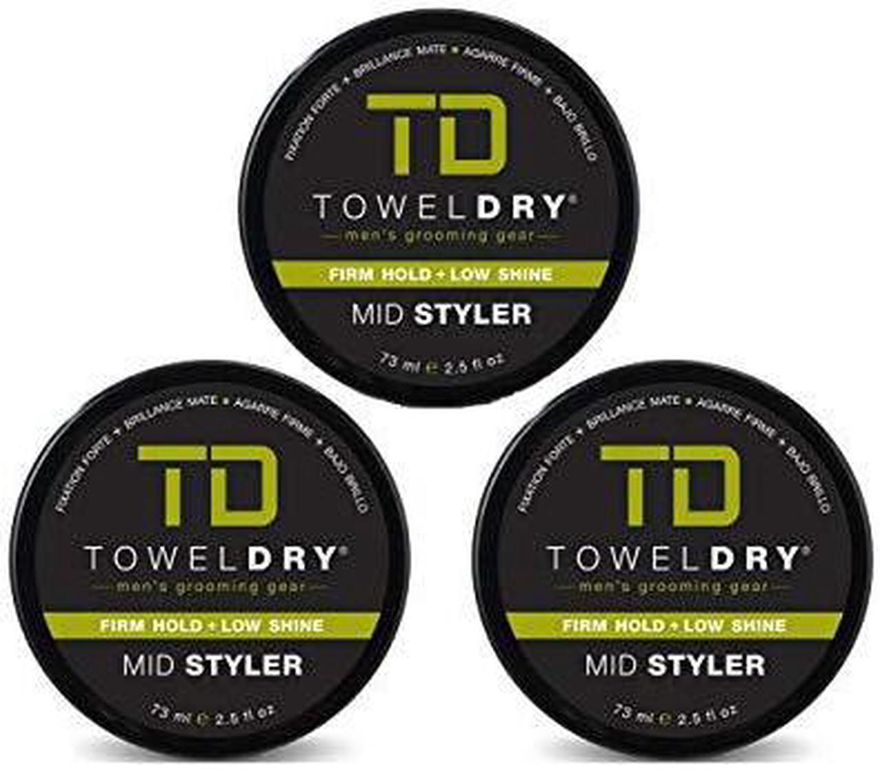 Towel Dry Mid Styler, Medium Hair, 2.5 oz (Pack of 3)