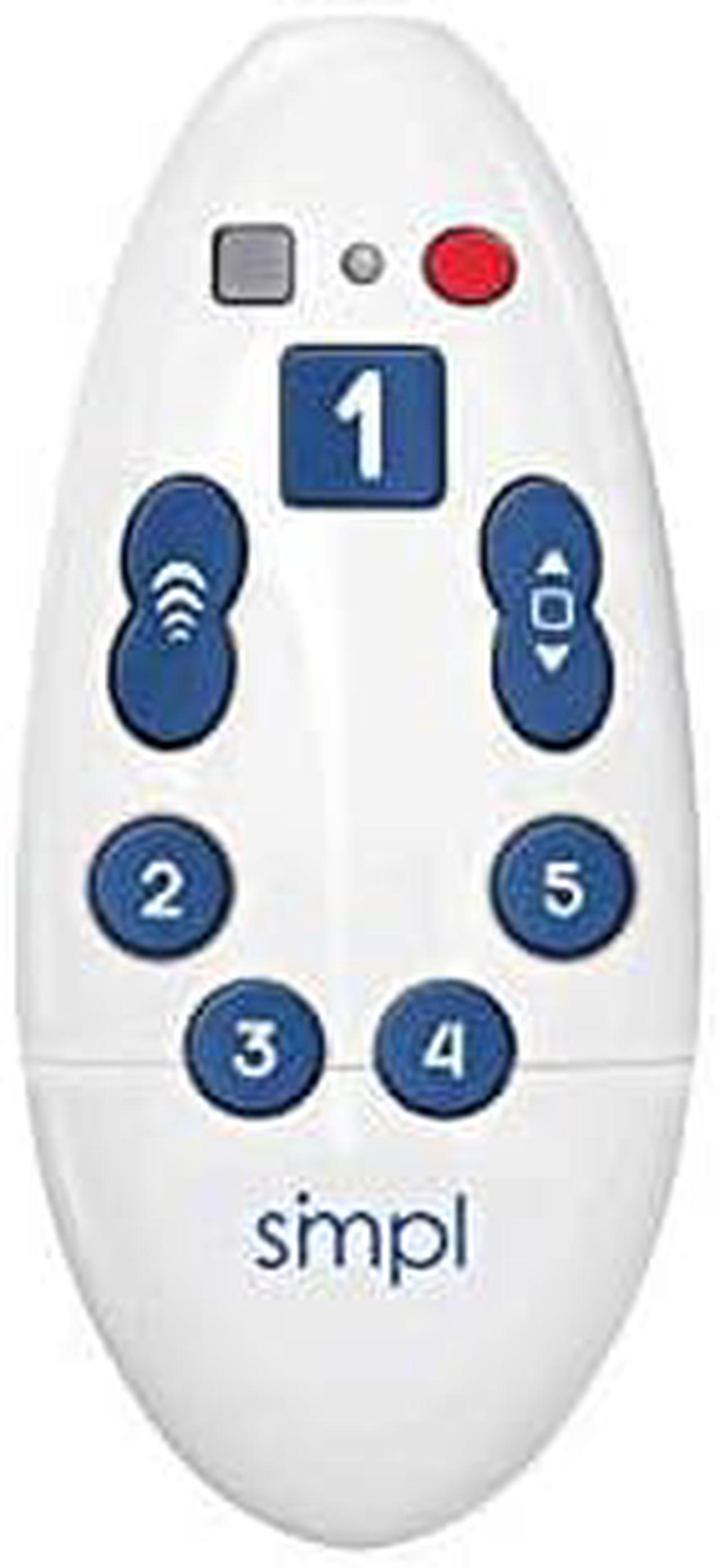 Main image of SMPL Universal Large Button TV Remote, One-Touch System, Compatible with TVs and Boxes with an IR Receiver, Simple to Use, Senior Friendly, ABS Plastics, Live Technical Support
