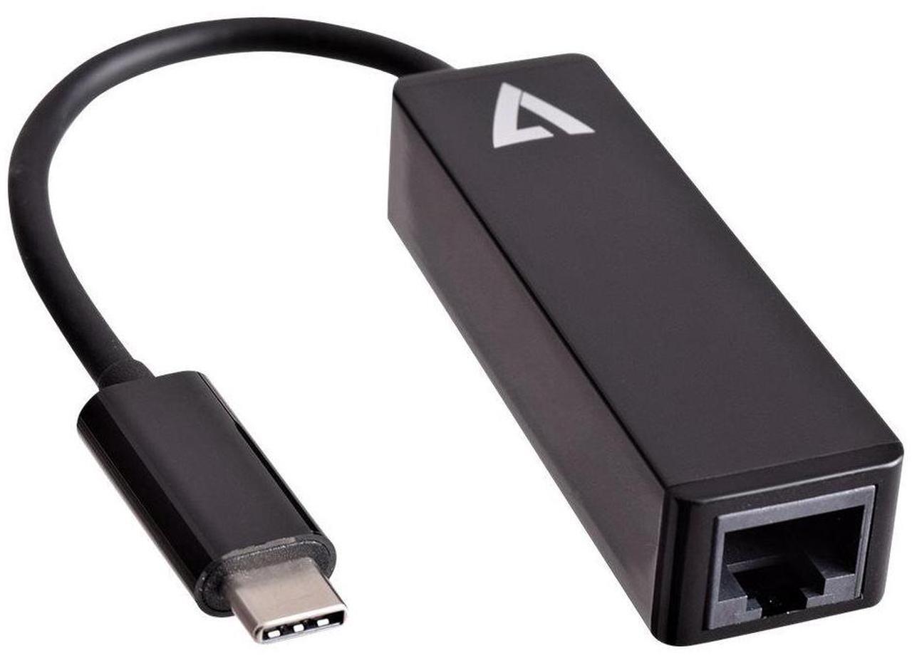 Alt view image 9 of 9 - V7 Black Usb Video Adapter Usb-C Male To Rj45 Male