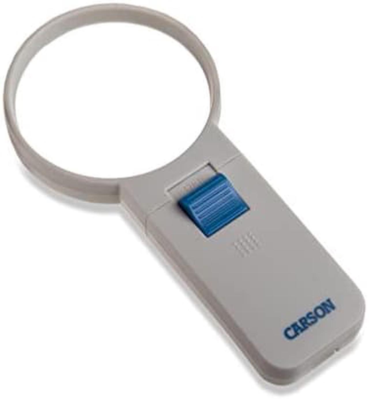 Main image of Carson Illuminated LED Lighted 4X Hand Held 3.0 Aspheric Magnifier (SV-40)