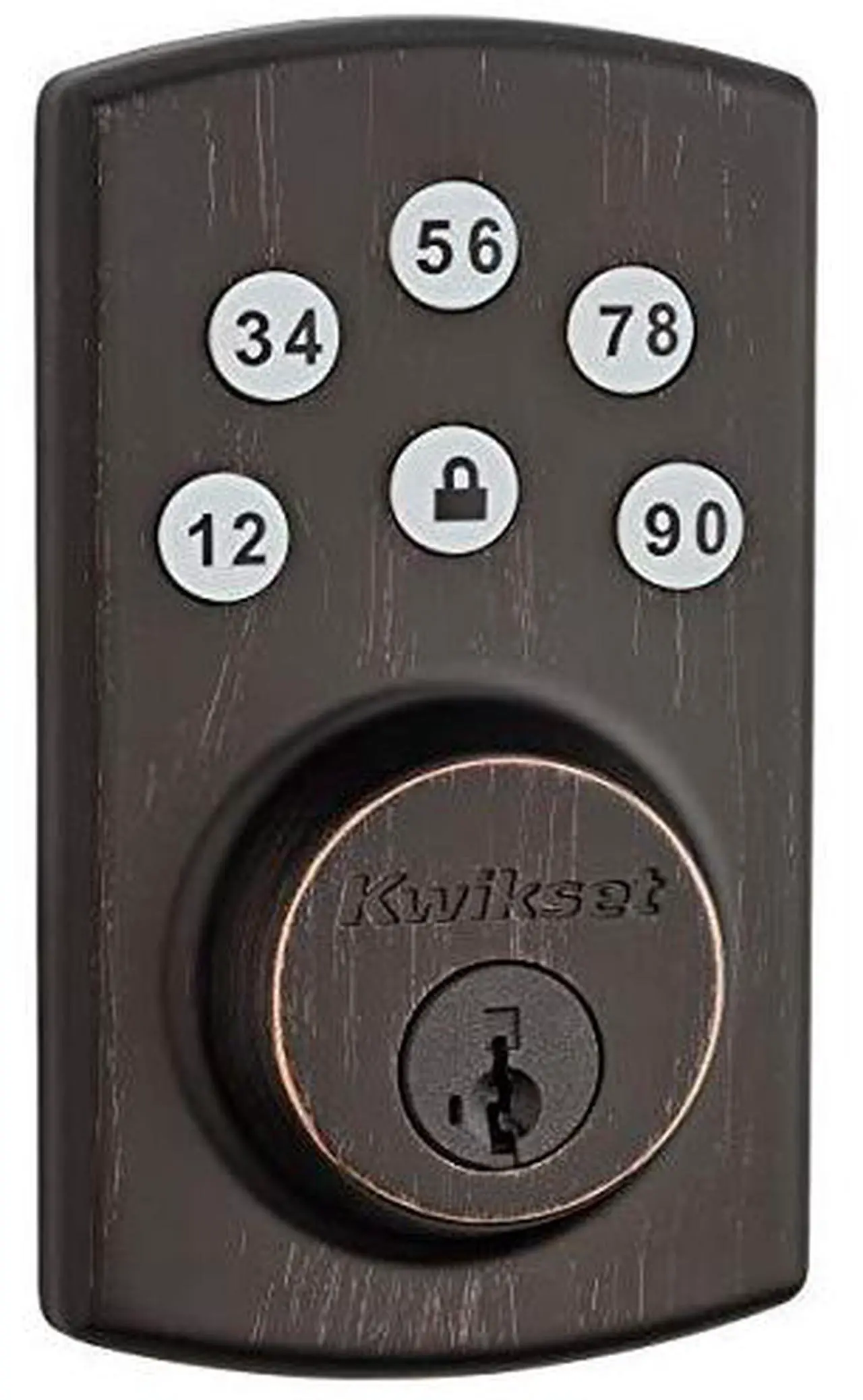 Alt view image 6 of 10 - Kwikset 907 Powerbolt 2.0 Electronic Deadbolt & SmartKey in Venetian Bronze