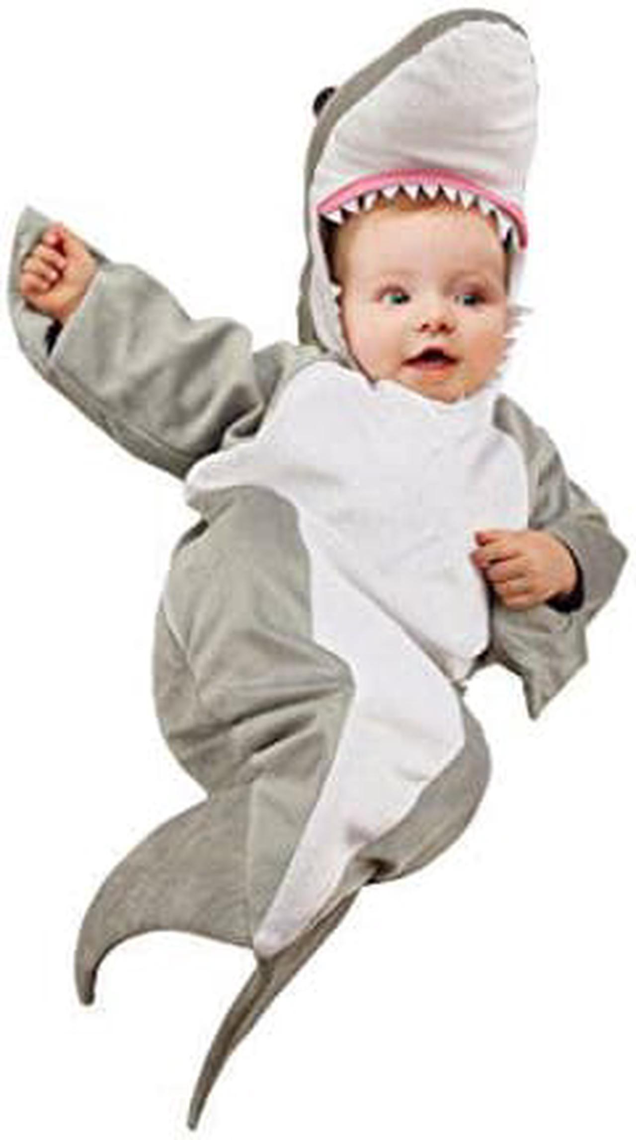 Underwraps Costumes Babys Shark Bunting Costume, Grey/White, Infant