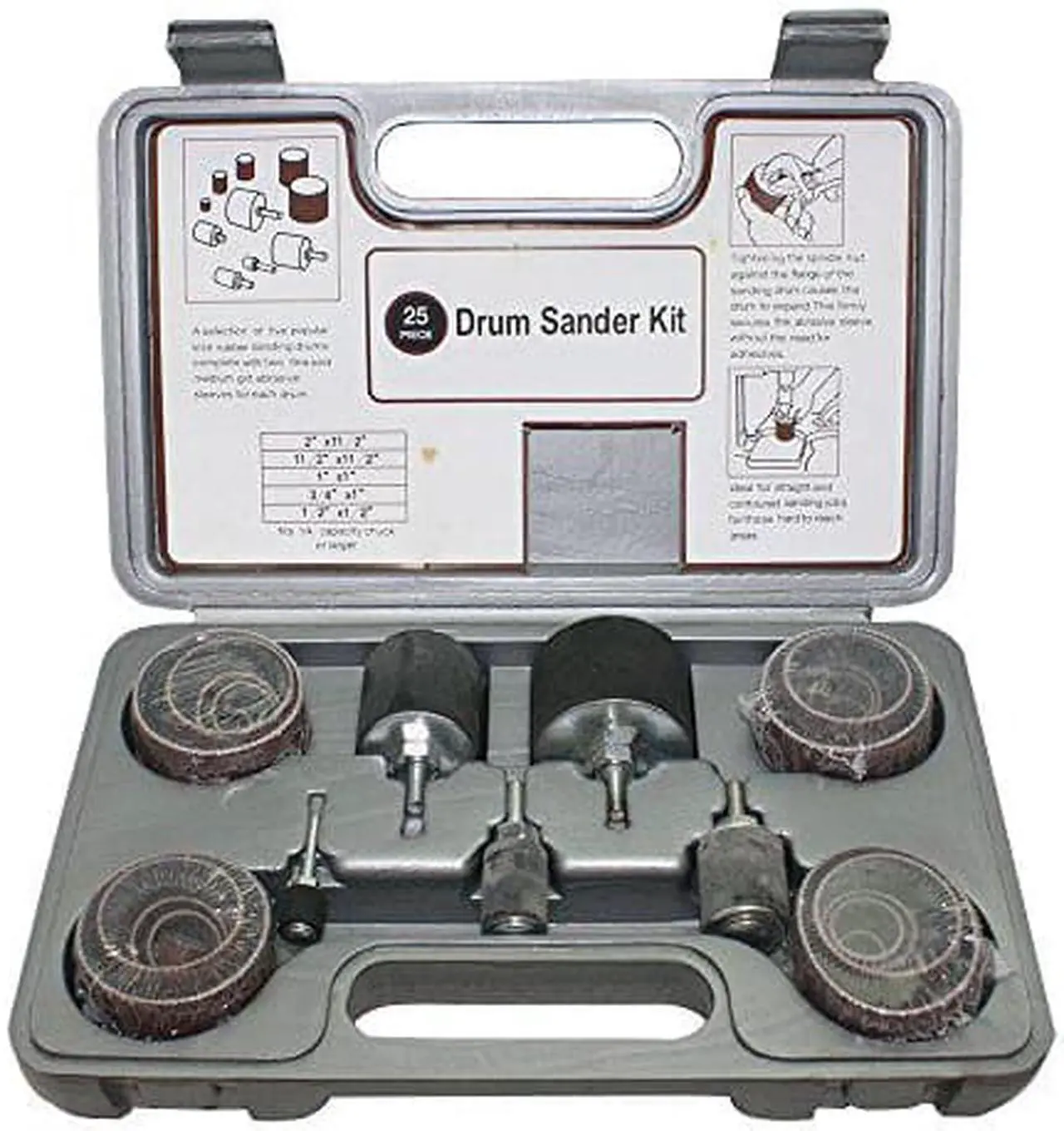 Main image of Big Horn 19522 Rubber Sanding Drum Set, 25 Piece