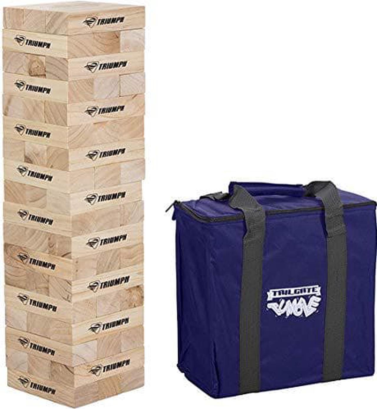 Triumph Large Tumble Tower - Includes 54 Wood Tumble Blocks and Carry Case