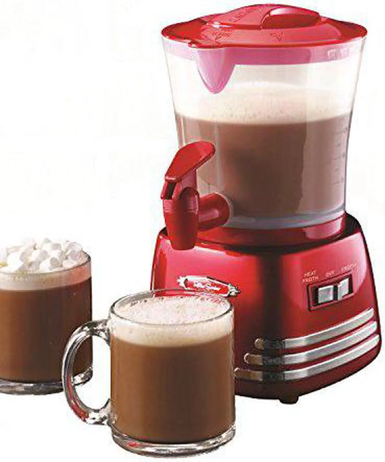 Alt view image 7 of 7 - Nostalgia Electrics HCM700RETRORED Red Retro Series Hot Chocolate Maker