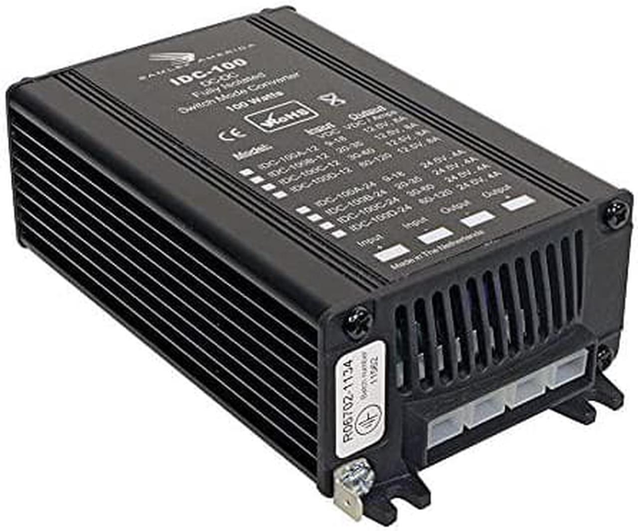 Main image of Samlex IDC-100B-12 Fully Isolated 100 Watts DC-DC Step Up Converter, Provides a highly regulated output DC voltage of 12.5 Volts for an input DC voltage range of 20-35 Volts and rated output current o