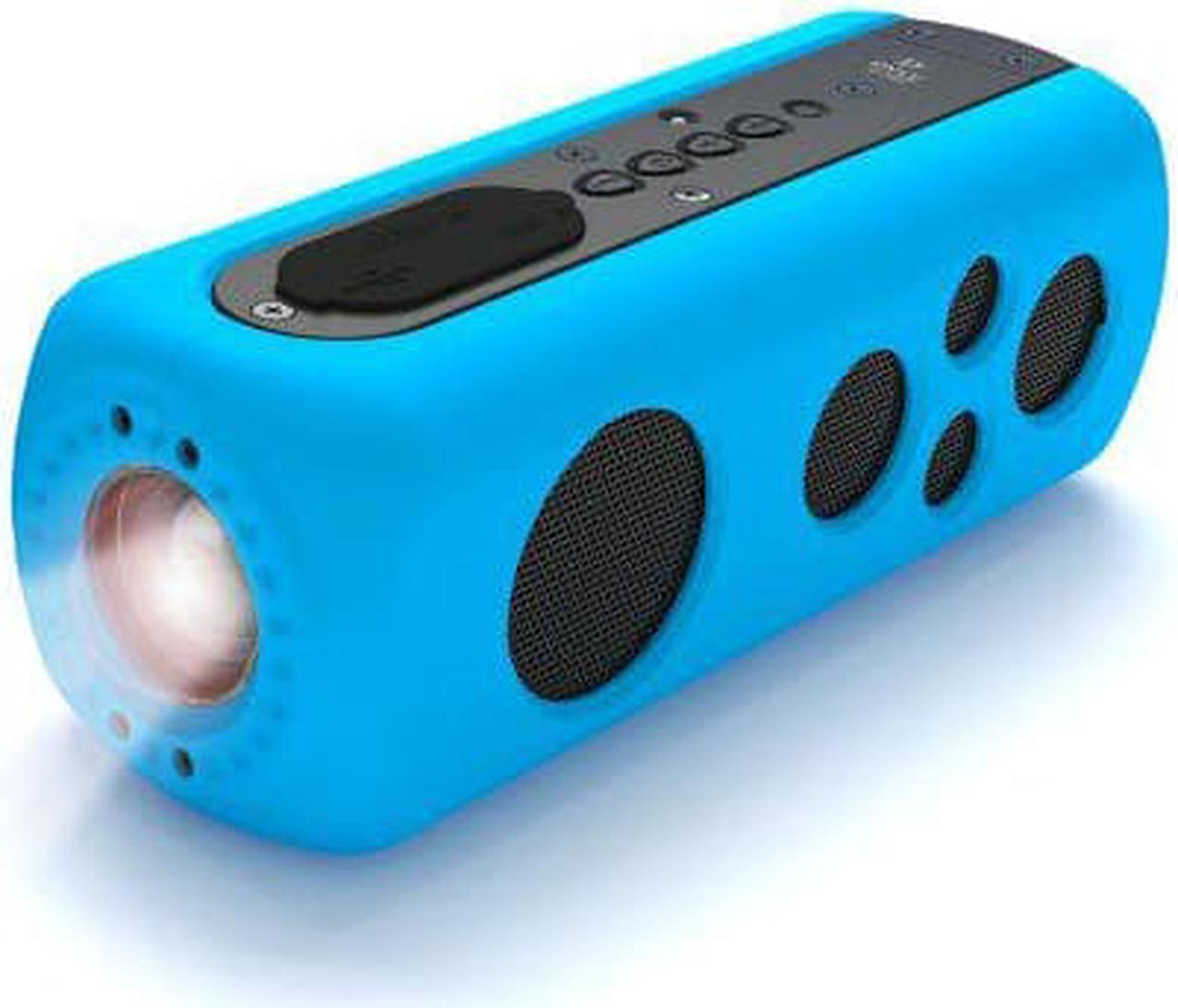 Alt view image 2 of 2 - sound box splash sports portable speaker - wireless rugged waterproof bluetooth compatible audio stereo with aux in jack, rechargeable battery - iphone, android, ipad, mp3 - pylesport pwpbt75bl (blue)