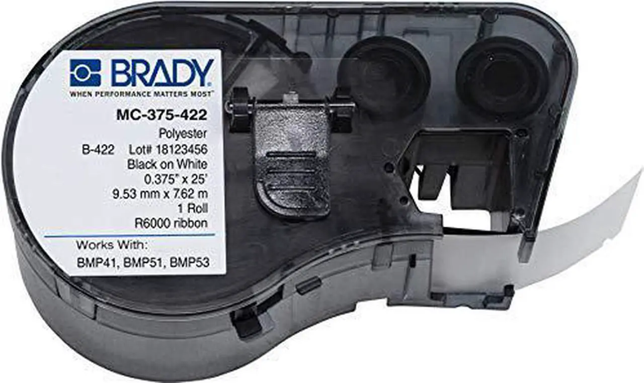 Alt view image 6 of 6 - BRADY MC-375-422 Label Cartridge, Black on White, Labels/Roll: Continuous