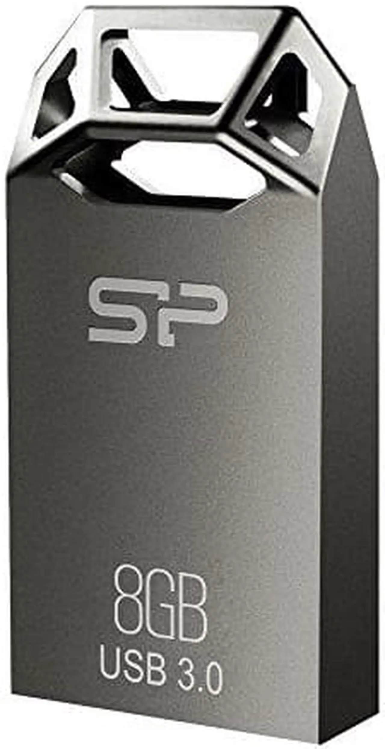 Alt view image 6 of 6 - Silicon Power 8GB Silicon Power Jewel J50 USB3.0 Zinc-Alloy Compact USB Flash Drive Titanium Edition Model SP008GBUF3J50V1T