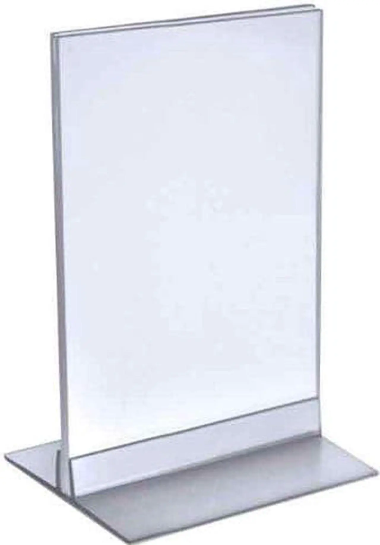 Main image of Azar Displays 102733 Clear Acrylic Double Sided Sign Holder 5.5" x 8.5" Vertical/Horizontal with T Strip, 10-Pack