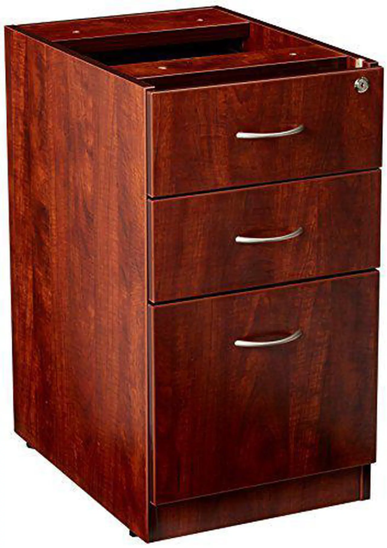 Alt view image 7 of 8 - Lorell Fixed Pedestal B/B/F 16"x22"x28-1/4" Cherry 69604
