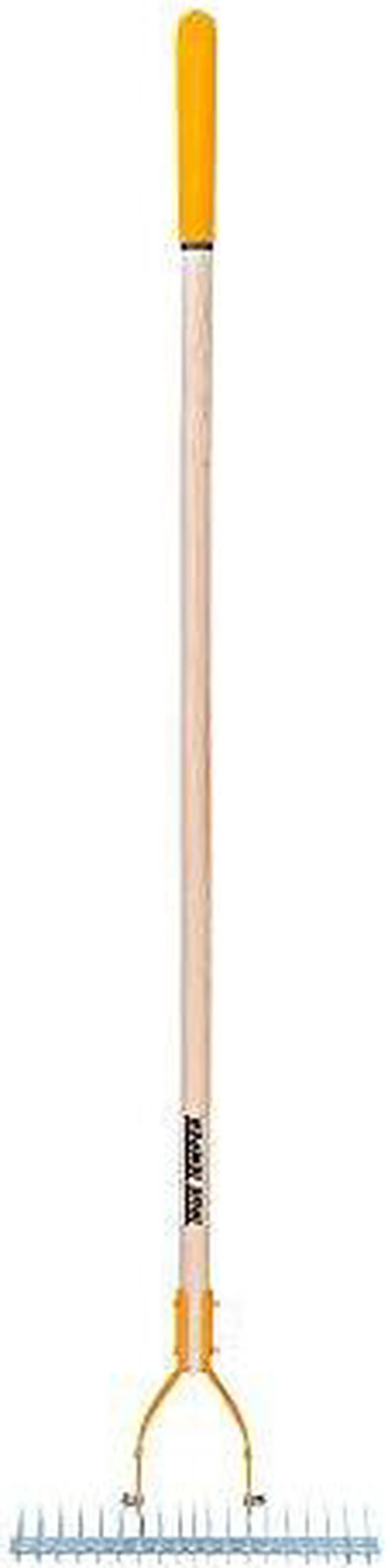 Alt view image 3 of 4 - TRUE TEMPER 29140GR 19-tine Thatch Rake with 54"L  Hardwood Handle