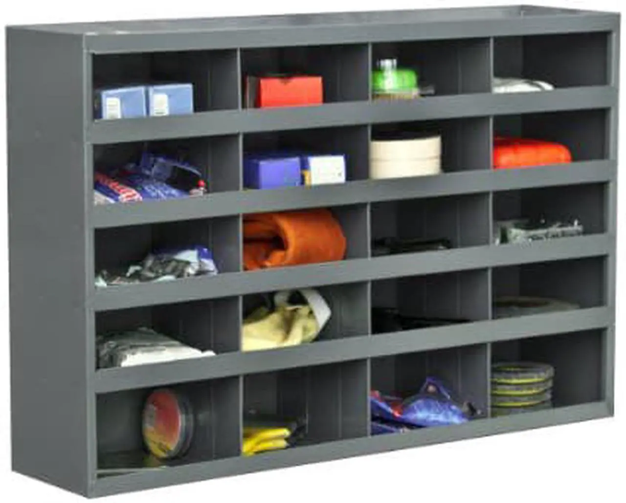 Alt view image 4 of 4 - DURHAM MFG 394-95 Prime Cold Rolled Steel Pigeonhole Bin Unit , 8 1/2 in D x