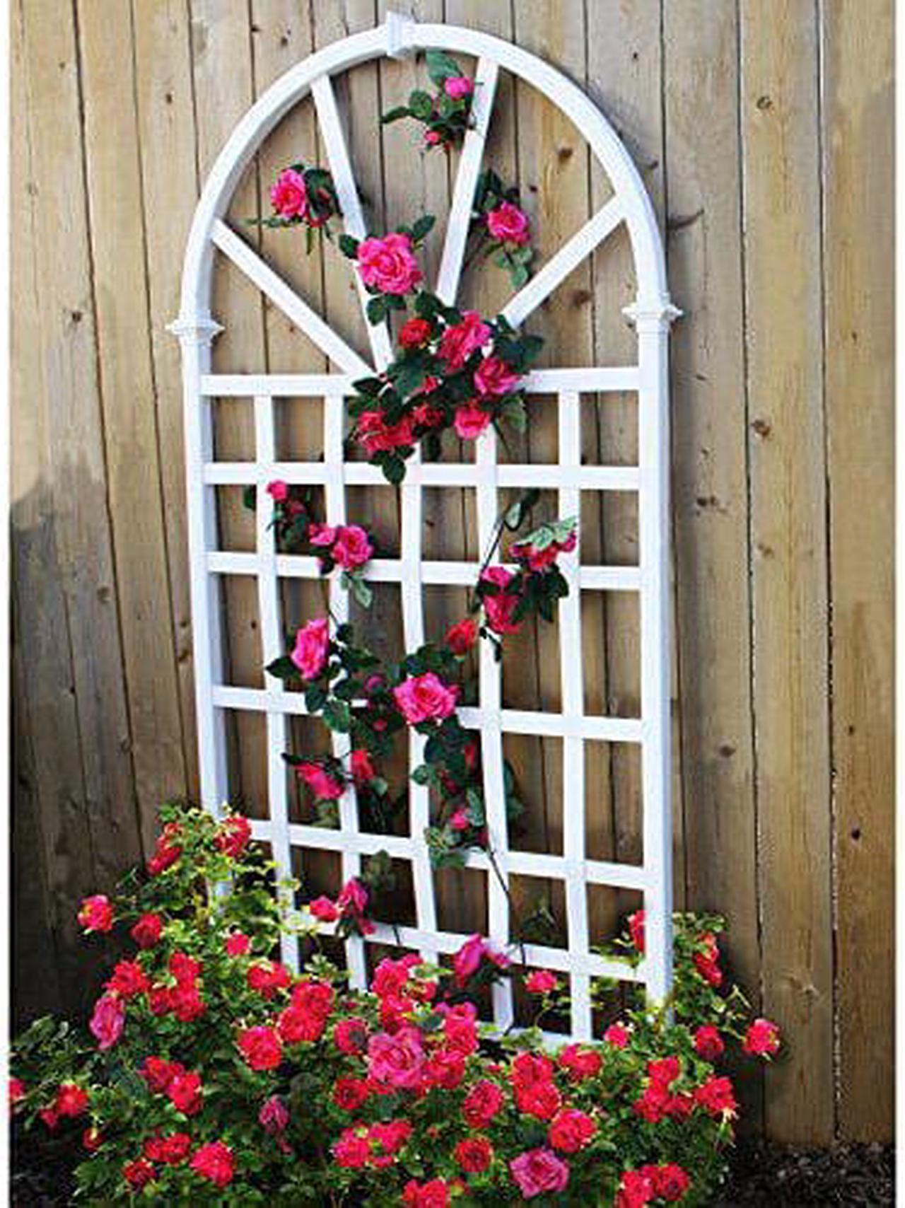 Athens 39"W x 77"H Vinyl Trellis