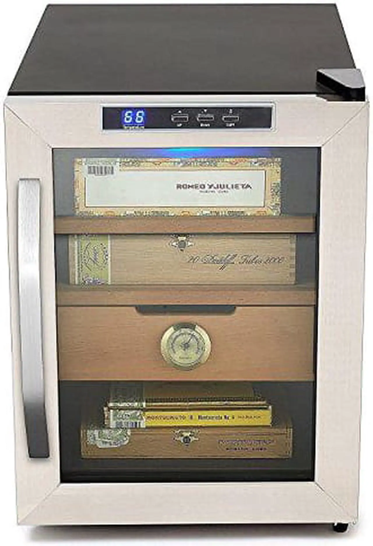 Alt view image 8 of 15 - Whynter Stainless Steel 1.2 cu. ft. Cigar Cooler Humidor