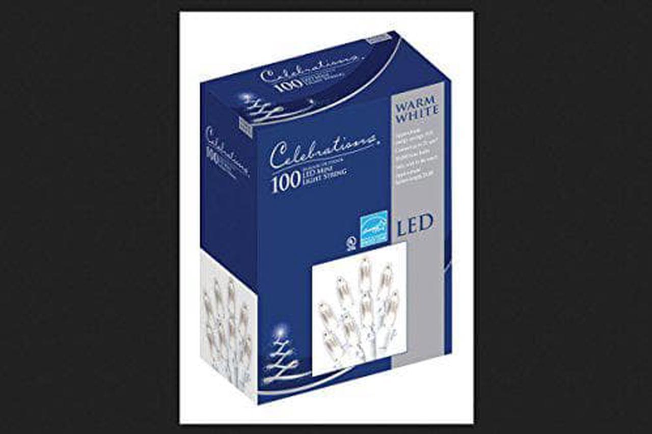 CELEBRATIONS Warm White 40846-71 LED Traditional Mini Set, 100 Lights