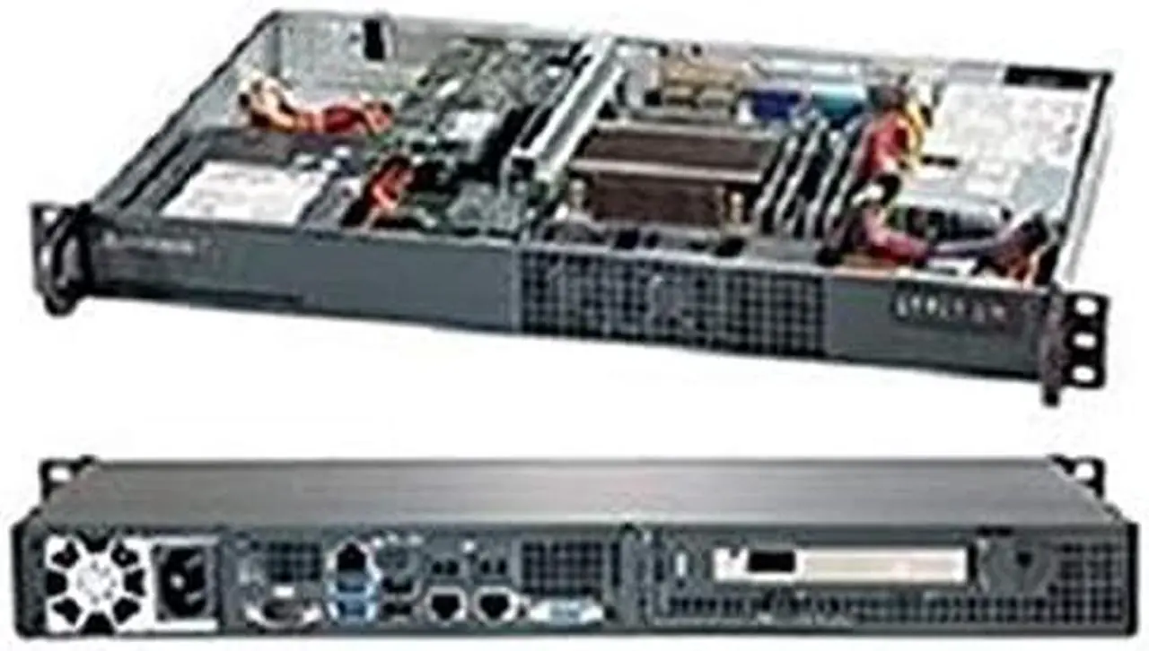Alt view image 3 of 3 - Supermicro CSE-510-203B 1U 200W Chassis