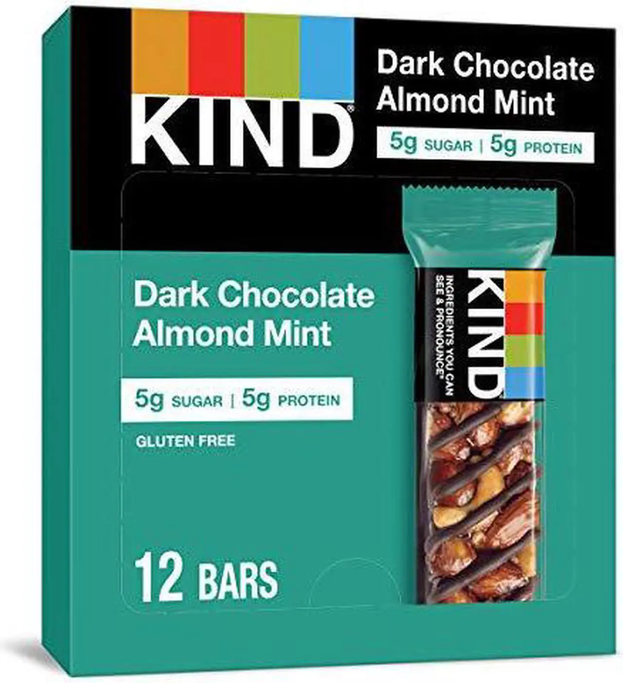 Alt view image 18 of 18 - Nuts and Spices Bar, Dark Chocolate Almond Mint, 1.4 oz Bar, 12/Box 19988