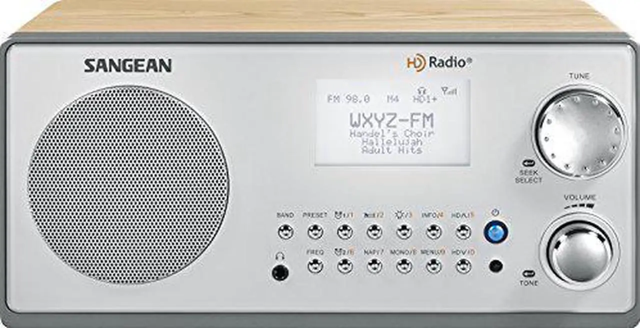 Alt view image 6 of 6 - Sangean HD Table Top Radio Walnut HDR-18