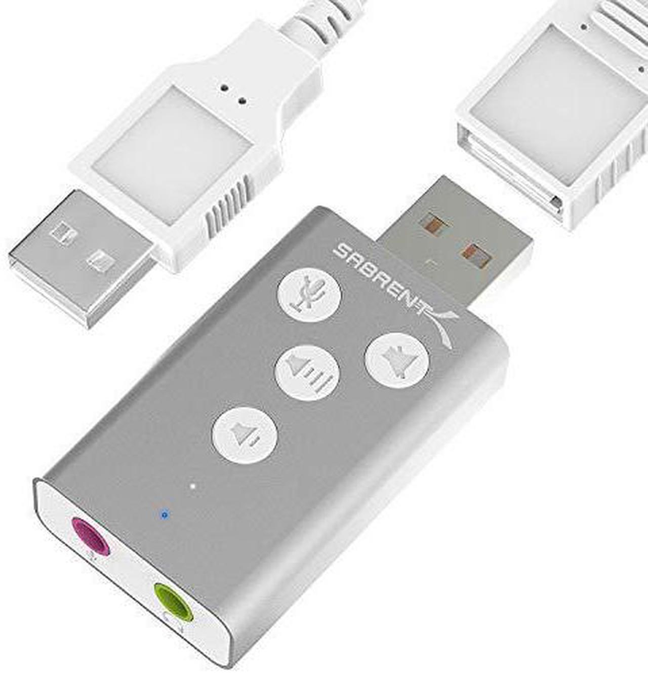 Alt view image 8 of 11 - SABRENT Aluminum USB External 3D Stereo Sound Adapter for Windows and Mac. Plug and Play No Drivers Needed. [Silver] (AU-DDAS)