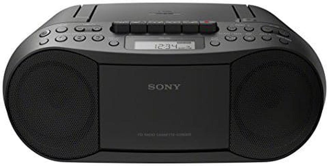 Alt view image 11 of 11 - Sony Stereo CD/Cassette Boombox Home Audio Radio - Black