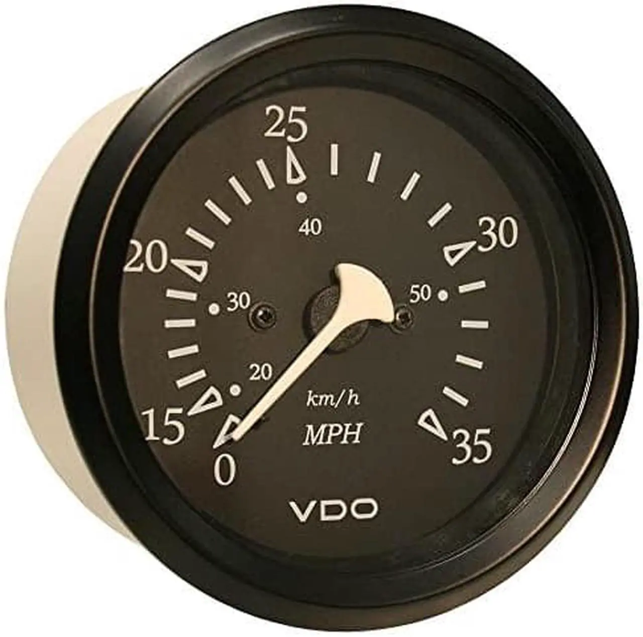 Alt view image 6 of 7 - VDO Allentare Black Pitot Speedometer 35 MPH - Black Bezel 35 Mph Speedometer