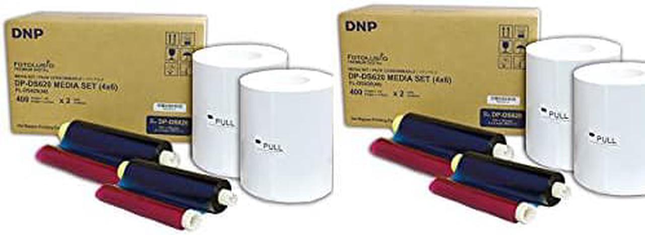 Alt view image 3 of 3 - dnp 2x 4x6" dye sub media for ds620a printer, 400 prints per roll, 2 piece