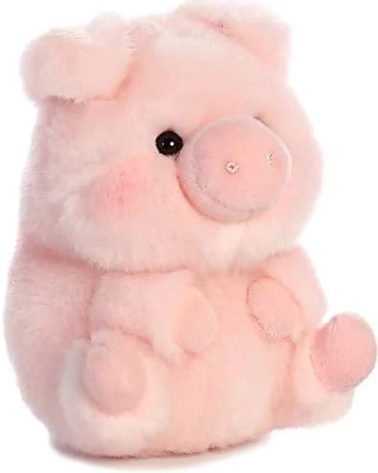 Alt view image 6 of 6 - Aurora® - Mini Pink Rolly Pet - 5" Prankster Pig - Round Stuffed Animal
