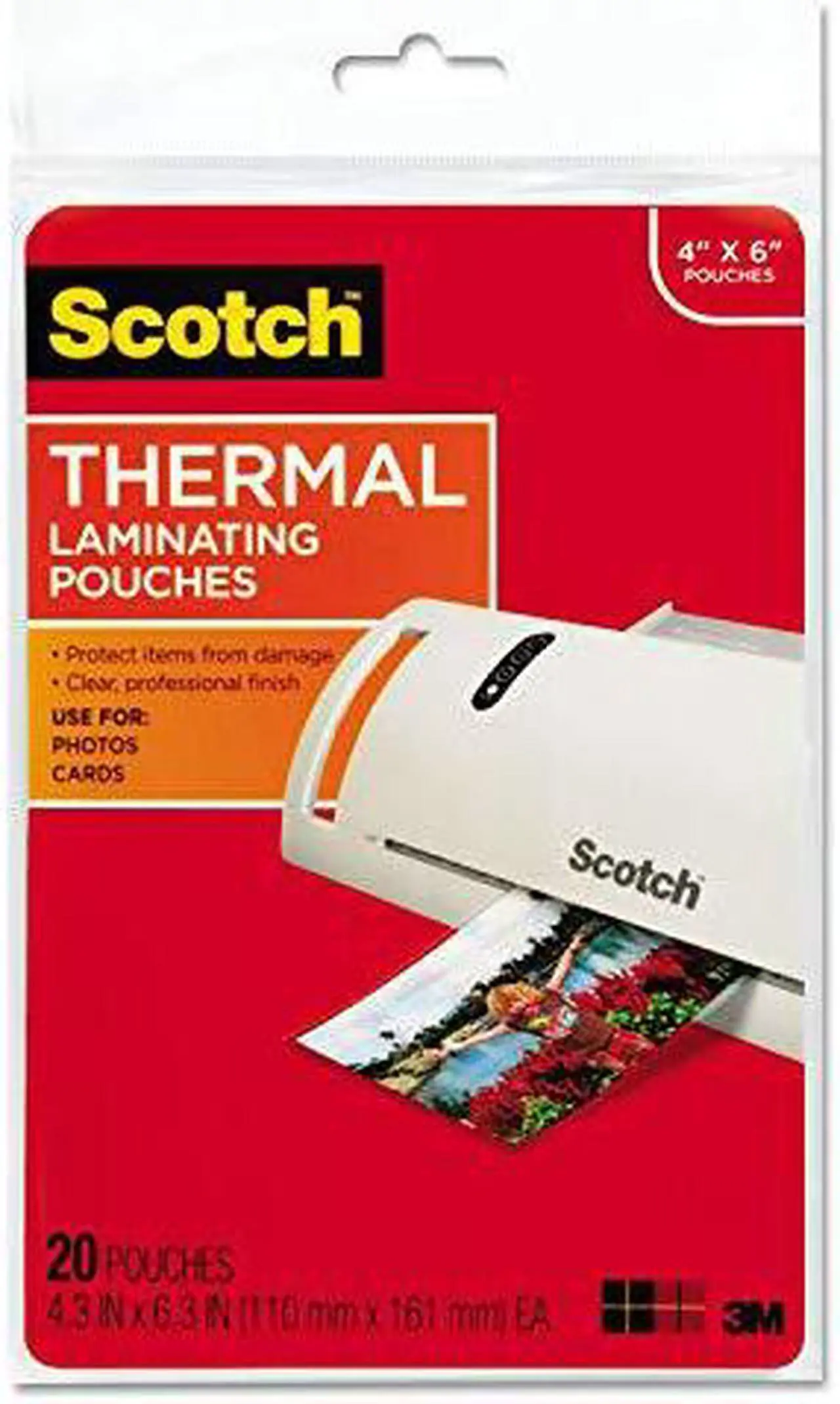Alt view image 9 of 10 - Scotch Photo size thermal laminating pouches, 5 mil, 6 x 4, 20/pack