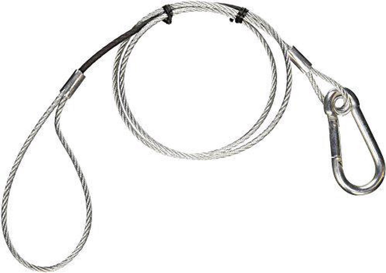 Alt view image 8 of 15 - Steel Light Fixture Safety Cable With Latch 30 In