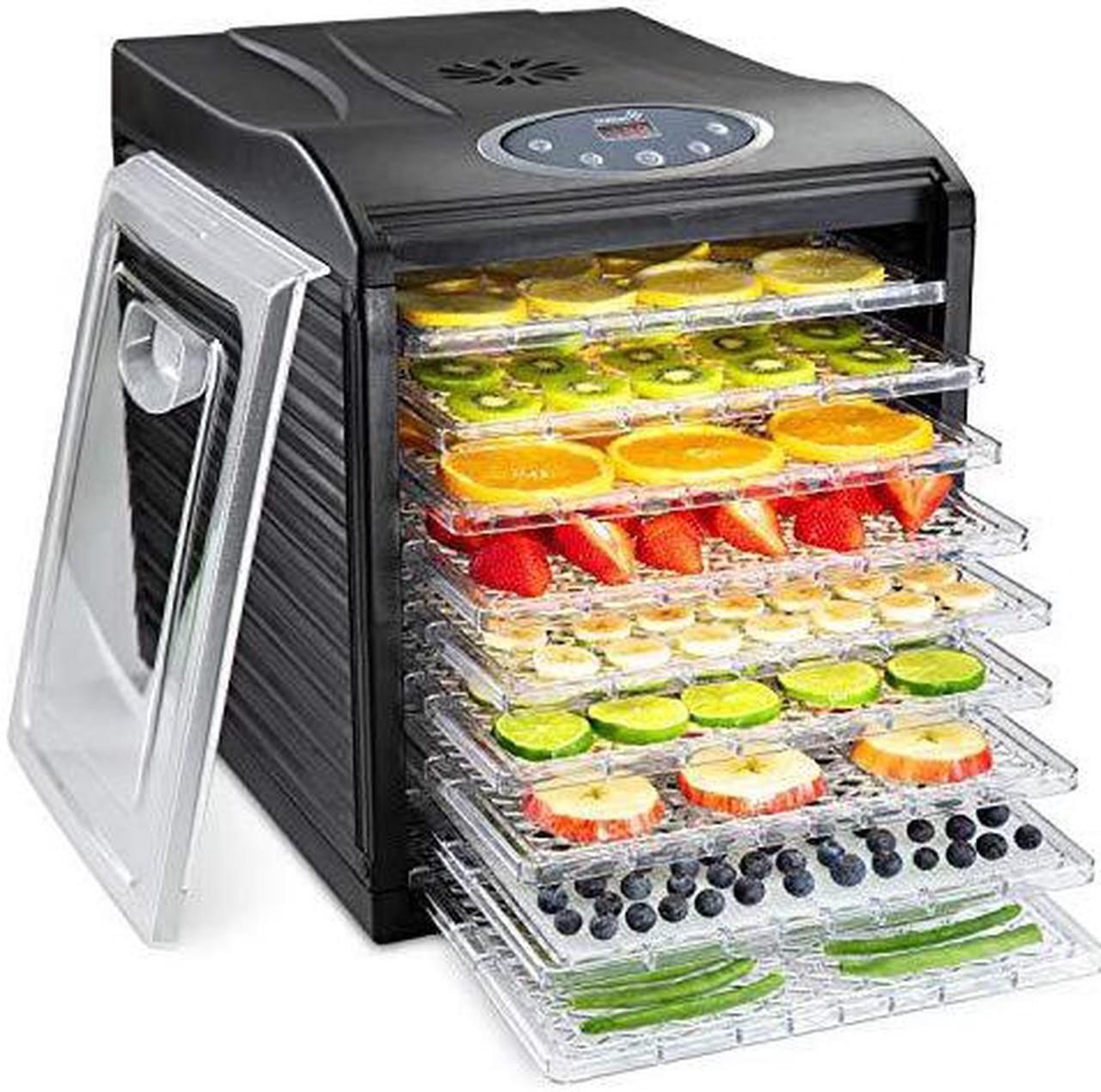 Alt view image 8 of 8 - Electric Beef Jerky Countertop Food Dehydrator for a Healthy Diet, Extend Shelf Life, with 9 Drying Racks, Digital Temperature Controls and Timer with Automatic Shutoff, Even Dry From 95?F to 158?F