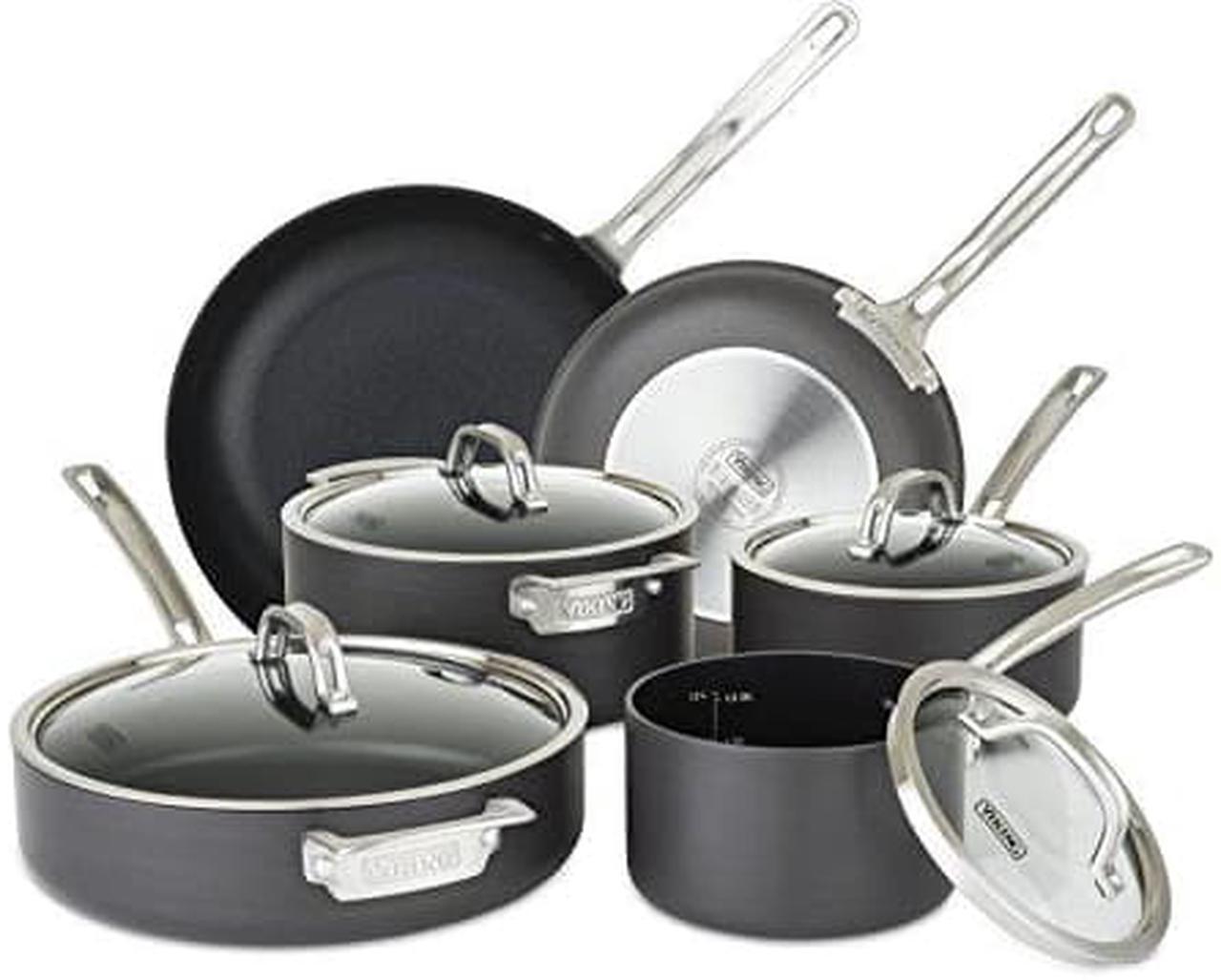 Main image of Viking Culinary Hard Anodized Nonstick Cookware Set, 10 Piece, Gray