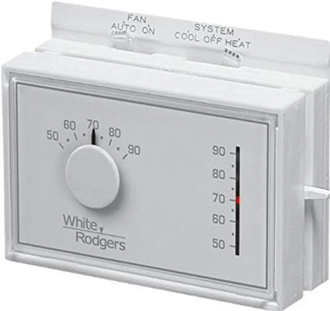 Alt view image 6 of 6 - WHITE-RODGERS 1F56N-444 Standard Mechanical Thermostats, 1 H, 1 C, Hardwired,