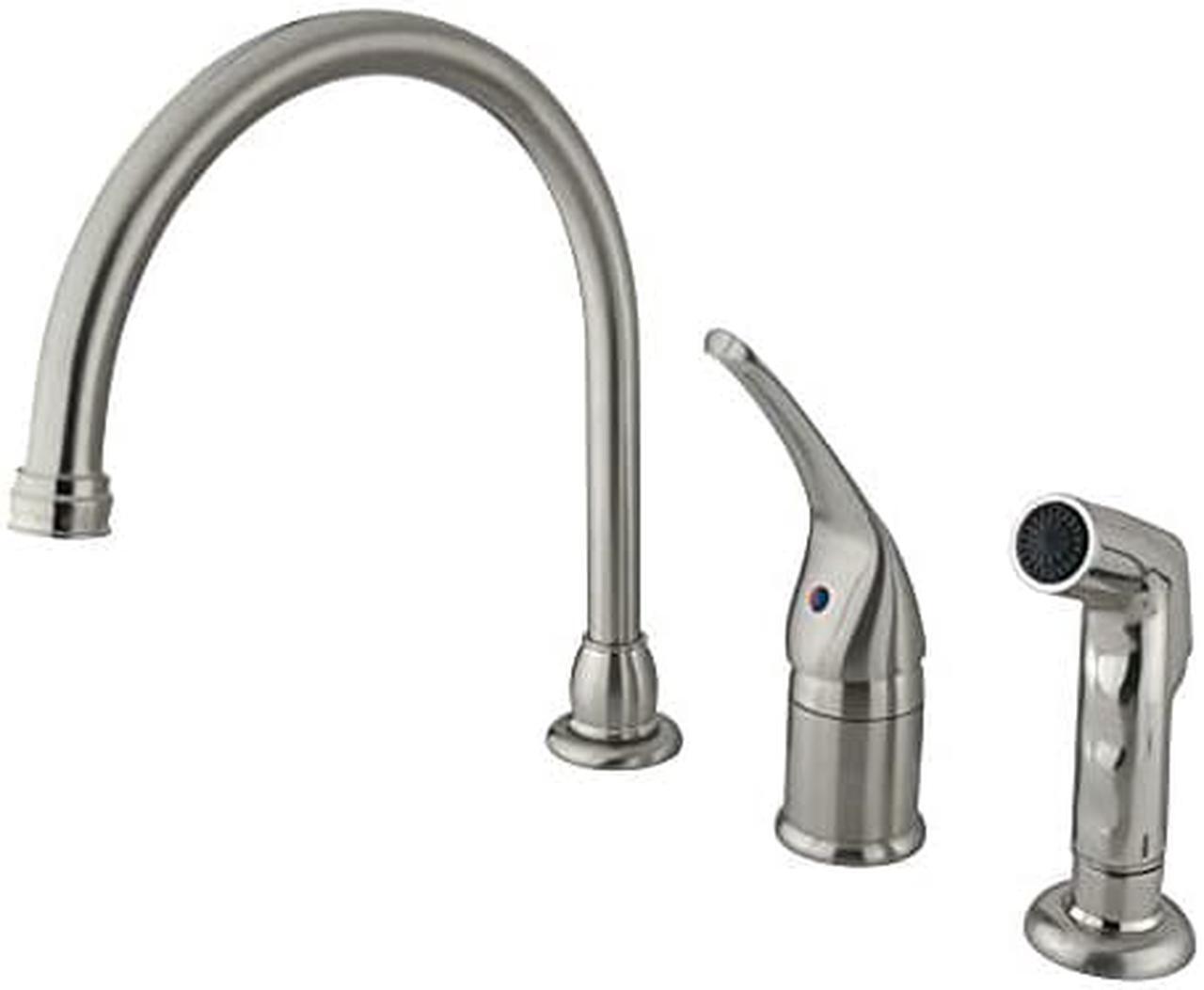 Alt view image 3 of 4 - Kingston Brass KB828 Kitchen , Faucet, Satin Nickel