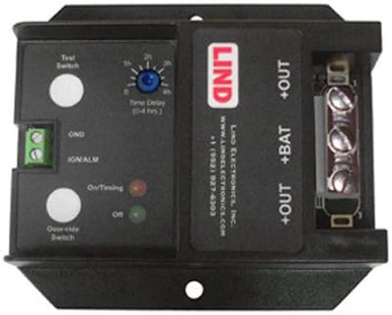Alt view image 6 of 8 - LIND ELECTRONICS LOW PROFILE SHUTDOWN TIMER, 4HR ADJUSTABLE TIME, SCREW TERMS, 12 VOLTS, 30 AMPS
