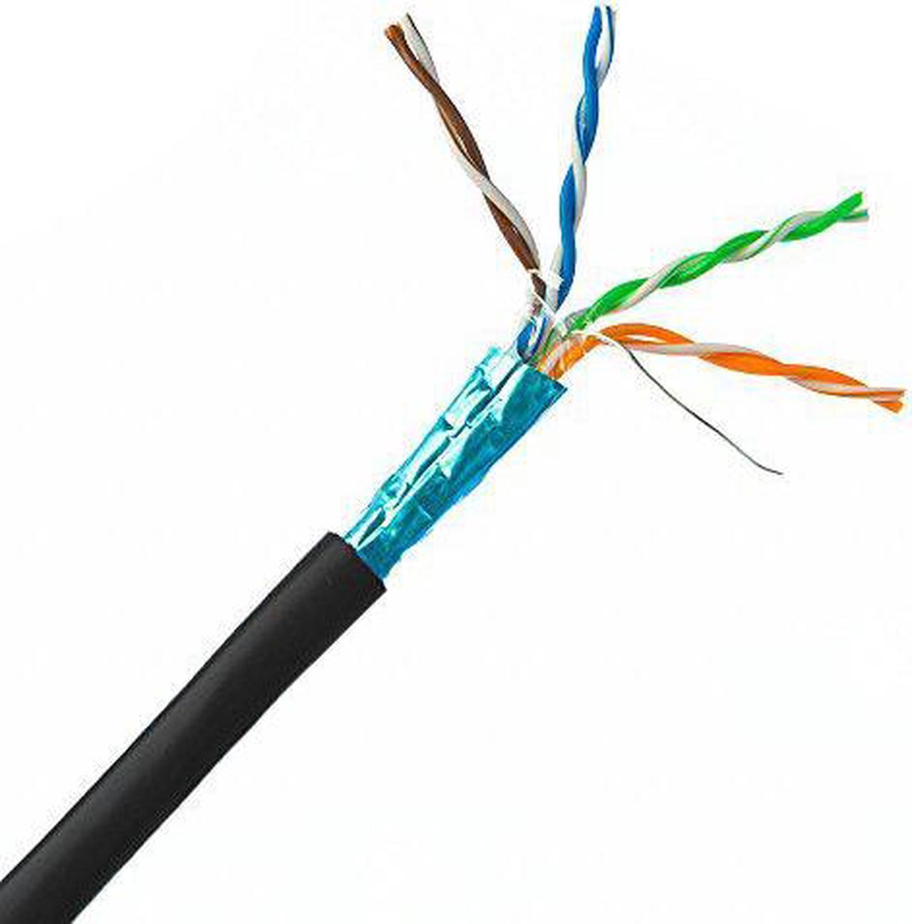 Alt view image 4 of 5 - Bulk Shielded Cat5e Ethernet Cable Solid Pullbox 1000 foot - Black