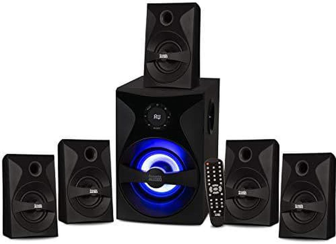 Alt view image 8 of 15 - Acoustic Audio by Goldwood AA5400 6 Piece Surround Sound System Set Home Theater