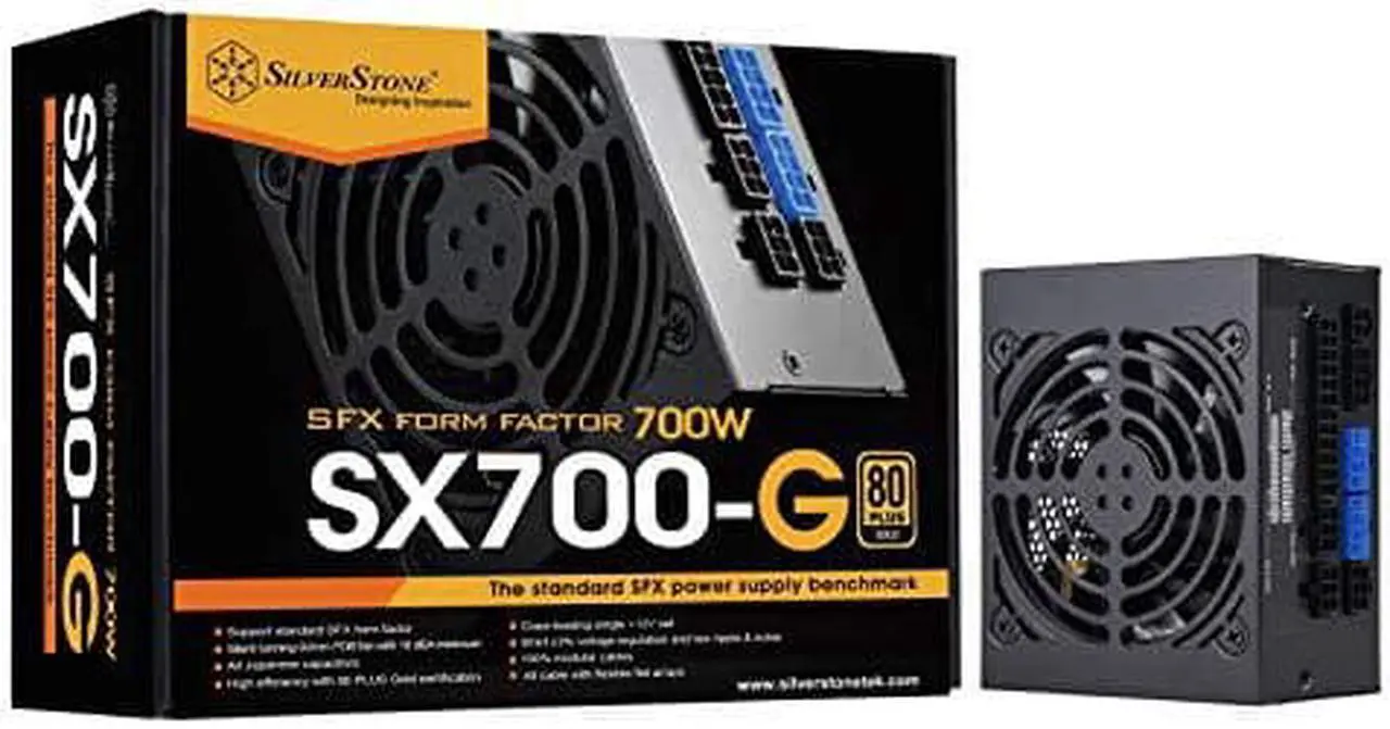 Alt view image 7 of 14 - SilverStone Technology SST-SX700-G 700W SFX Fully Modular 80 Plus Gold PSU with Improved 92mm Fan and Japanese Capacitors