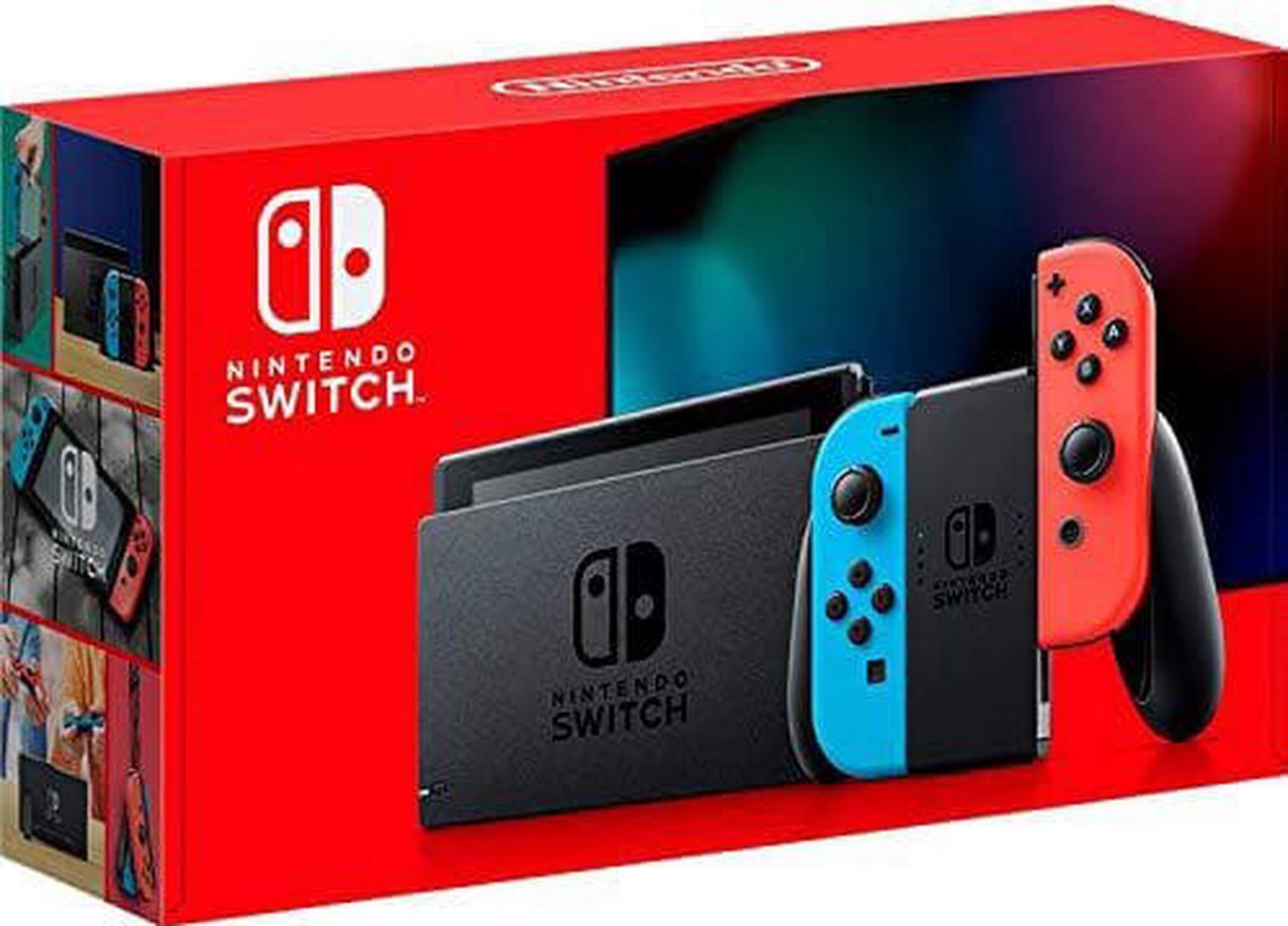 Alt view image 14 of 20 - Nintendo Switch 32GB Console - Neon Red / Neon Blue Joy-Con - HADSKABAA HAC-001(-01)
