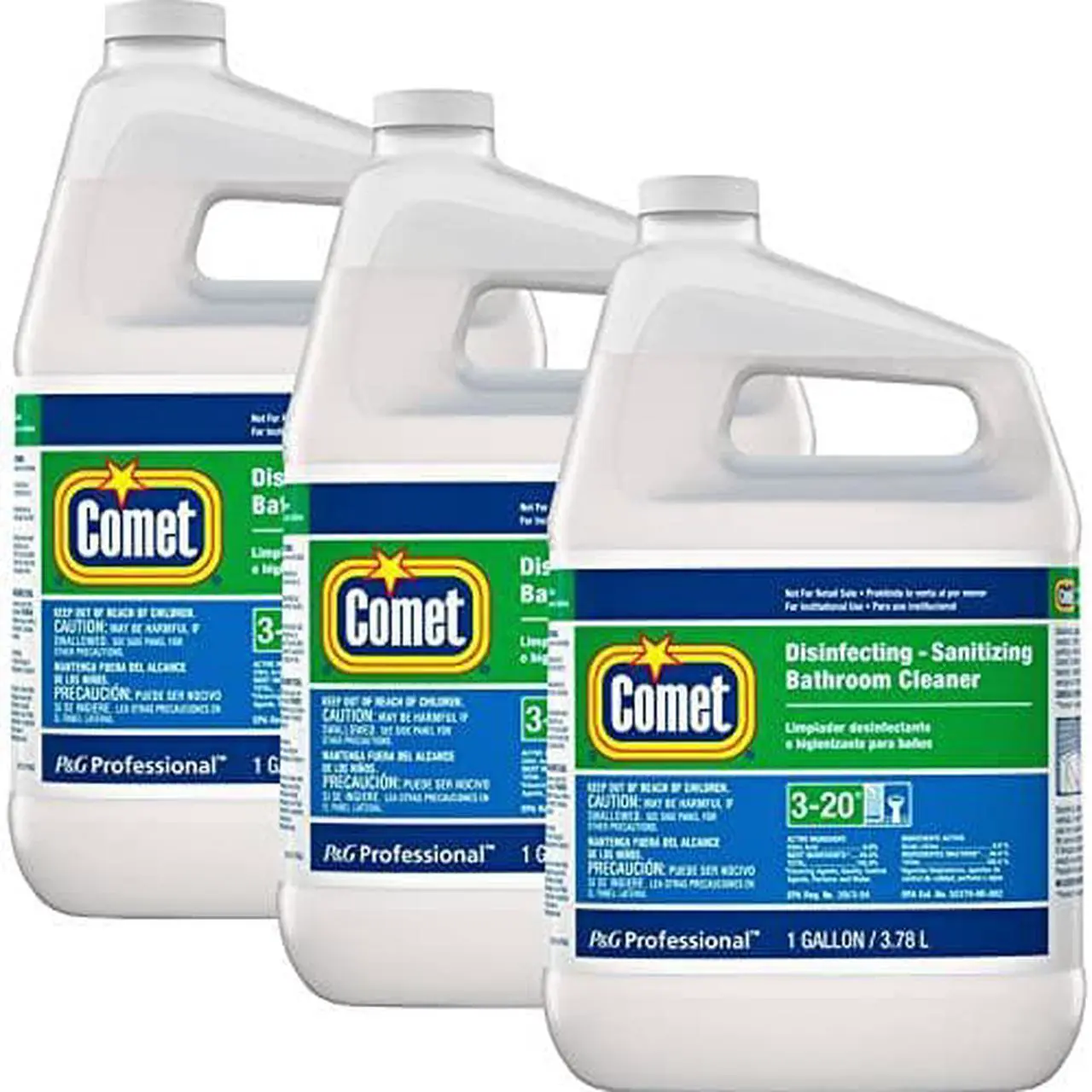 Alt view image 10 of 16 - Comet Disinfecting-Sanitizing Bathroom Cleaner One Gallon Bottle 1/Carton
