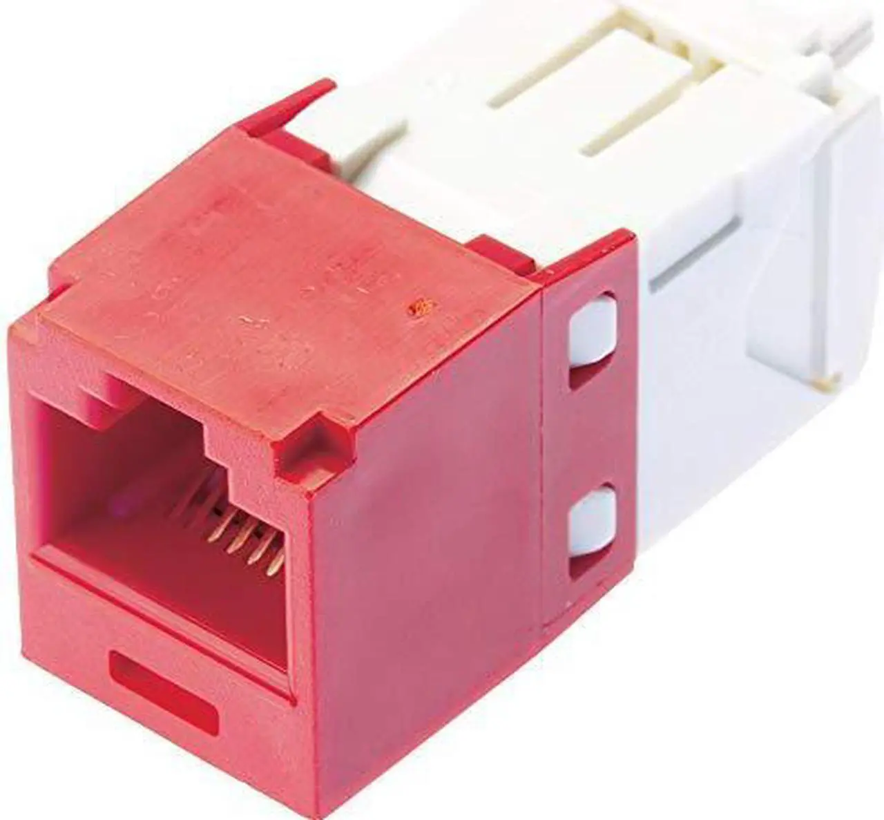 Alt view image 5 of 7 - Panduit CJ688TGRD Mini-Com TX6 Plus Giga-Channel Cat6 Jack Module, Red