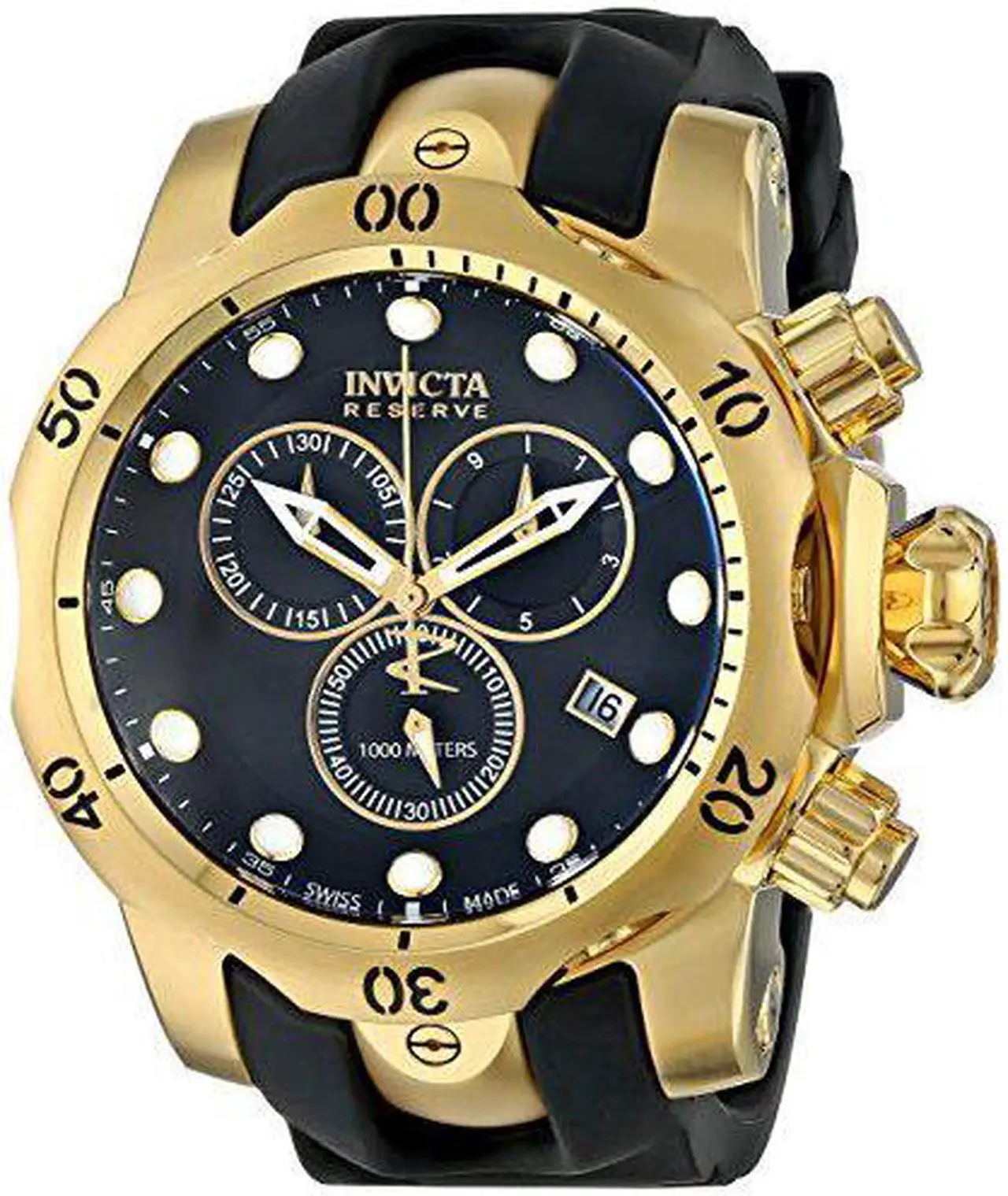 Alt view image 4 of 4 - Men's Reserve Subaqua Venom Chronograph Black Rubber
